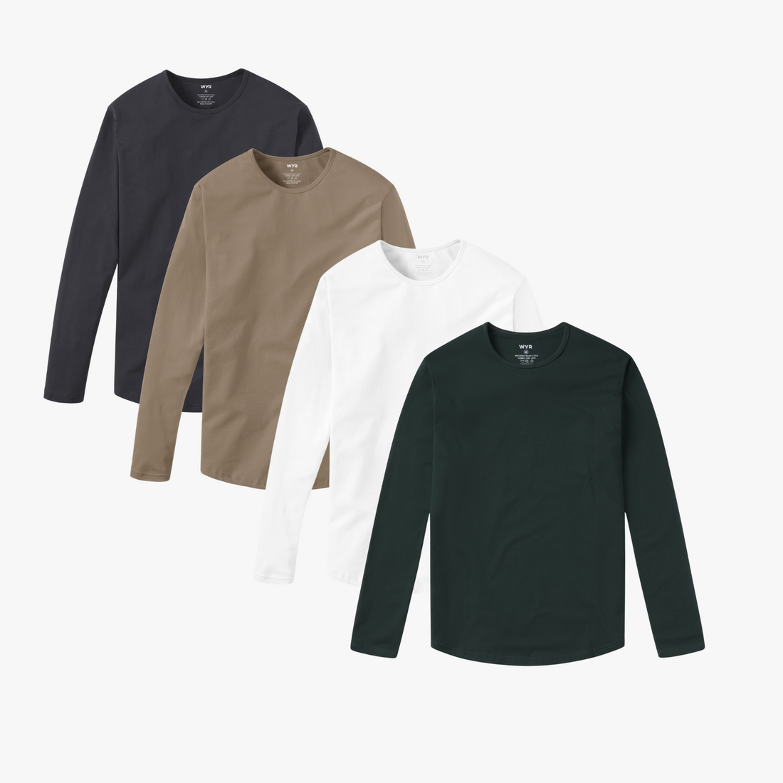 Long Sleeve Curve Crew 4-Pack