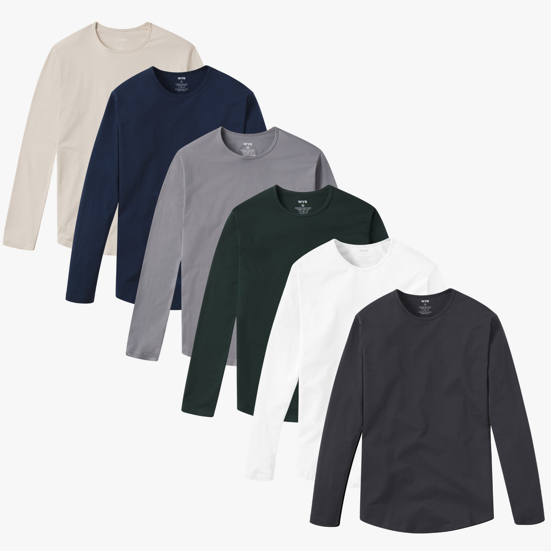 Long Sleeve Curve Crew 6-Pack