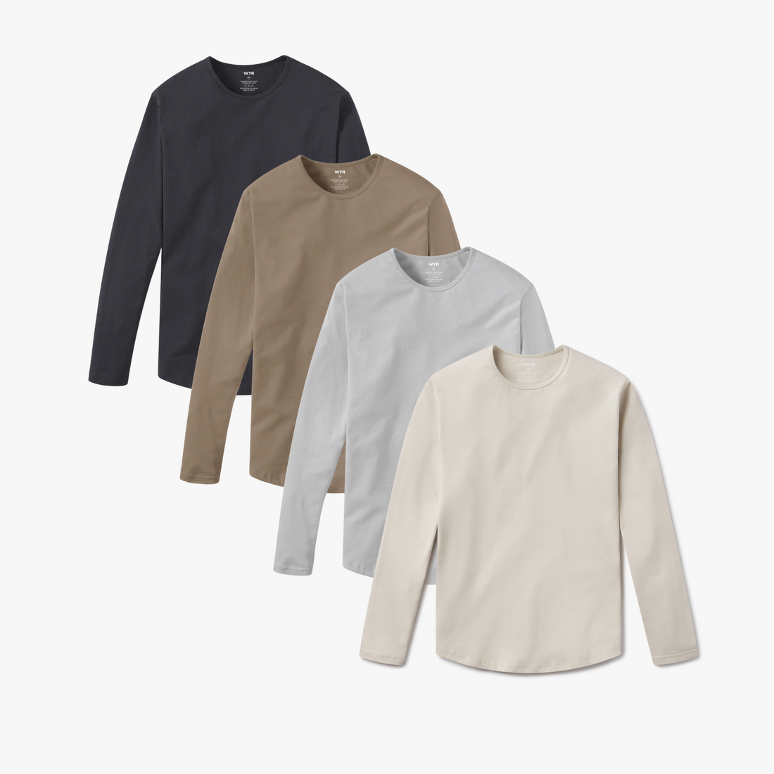 Long Sleeve Curve Crew 4-Pack