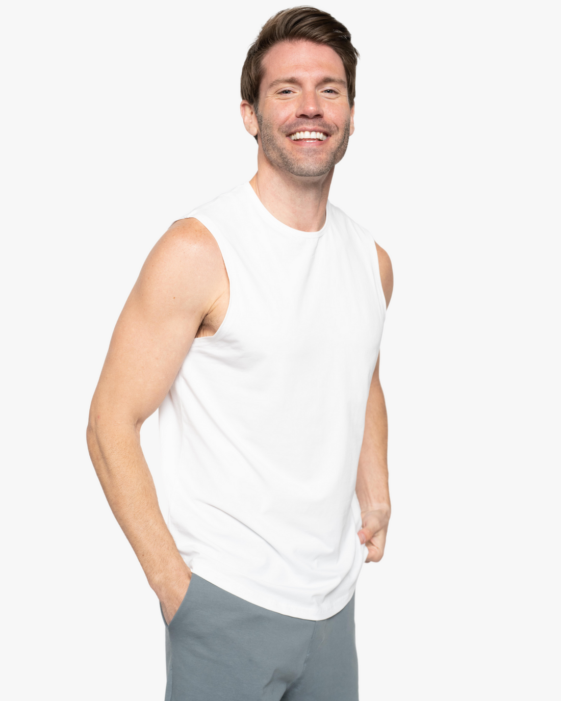 Sleeveless Curve Crew - Final Sale